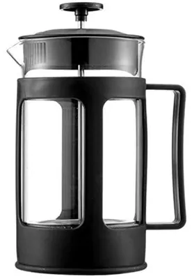 Produktbild von French Press Kaffeebereiter – aus Borosilikatglas, 600 ml – Schwarz