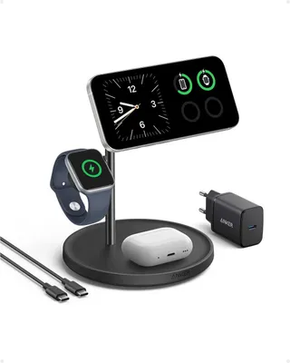 Immagine prodotto di Stazione di ricarica wireless Anker MagGo (supporto 3 in 1) Nero