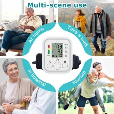 Produktbild von Digitales automatisches Blutdruckmessgerät Oberarm BP Machine Heart,Weiß
