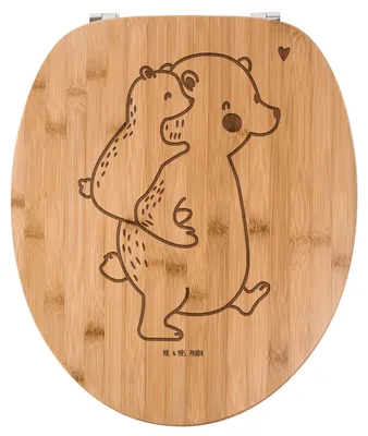 Produktbild von Mr. & Mrs. Panda Toilettendeckel Papa Bär - Transparent - Geschenk, Klobrille, Toilettenbrille, Papi, WC Brille, Geburtstag, Opa, Vatertag, Klodeckel, Sitz