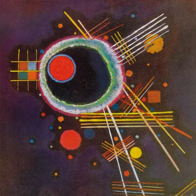 Produktbild von Wassily Kandinsky Kunstdruck Bild - Strahlenlinien, 1927 (100 x 100 cm)