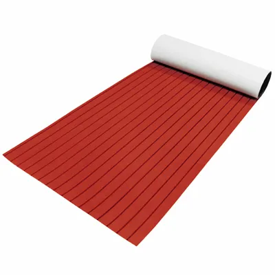 Obrázek produktu pro EVA pěnové podlahové rohože Loď Jachta Podlahová rohož Palubní koberec Samolepicí podložky Červená + černá 240 x 90 cm