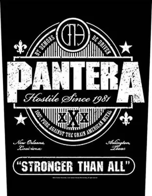 Produktbild von Pantera Hostile Since 1881 Stronger Than All Aufnäher zum Aufnähen 36 x 30 cm