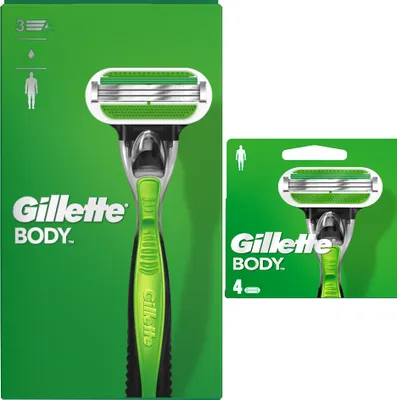Produktbild von Set 1x Gillette Body Rasierer + 1x 4er Pack Ersatzklingen