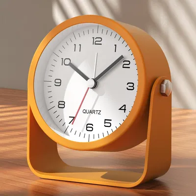 Analoger Wecker 3,5 Zoll Retro-Design Orange leise