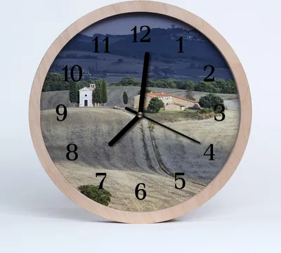 Produktbild von Holzuhr 30fi cm wanduhr - Landschaft Landschaft
