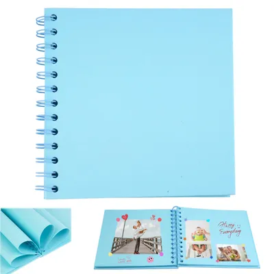 Image de Album photo personnalisable - Scrapbook avec 40 pages - Reliure à anneaux