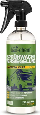 Produktbild von bio-chem Sprühwachs Versiegelung Auto 750 ml Spray I Flüssiges Carnauba Wachs zur Lackversiegelung für alle KFZ wie Auto, Caravan und Motorrad I Strahlender Glanz und Langzeit-Schutz vor Witterung