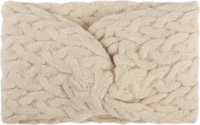 Produktbild von styleBREAKER Damen Strick Stirnband mit Zopfmuster und Twist Knoten, warmes Winter Haarband, Headband, gestrickt 04026044
