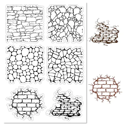 Productafbeelding van Transparante Silikonstempel voor Wandachtergrond en DIY-projecten
