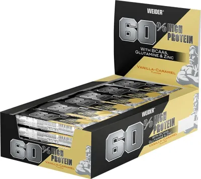 Produktbild von Weider 60% Protein Bar-24x45g Riegel Vanilla-Caramel