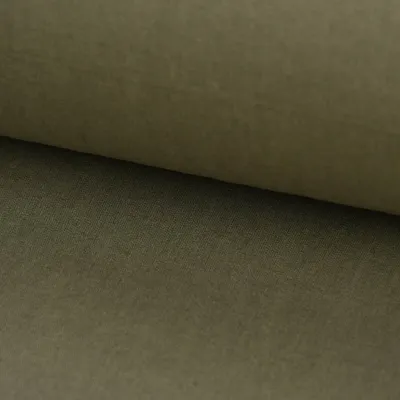 Produktbild von Baumwollstoff Popeline Meterware uni tarngrün – breit, weich 1,50m
