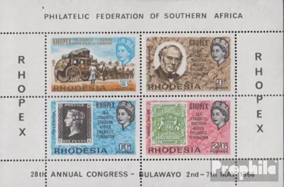 Produktbild von Briefmarken Rhodesien 1966 Mi Block1 (kompl.Ausg.) postfrisch Briefmarkenausstellung