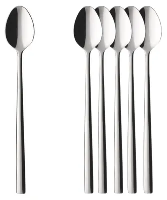 Produktbild von Villeroy & Boch Vorteilset 6 Stück Piemont Longdrinklöffel Edelstahl silber/platin 1262640600