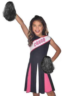 Cheerleader-Kostüm für Mädchen, Pink, 3-4 Jahre