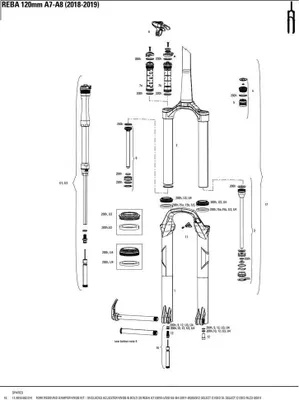 Produktbild von Rockshox Zugstufen-dämpferknopf-kit 29 Reba A7 Rot  Rot One Size