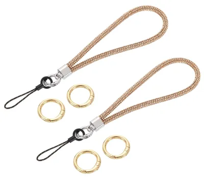 Handykette mit Strass, Handgelenkschlaufe, 2er-Set
