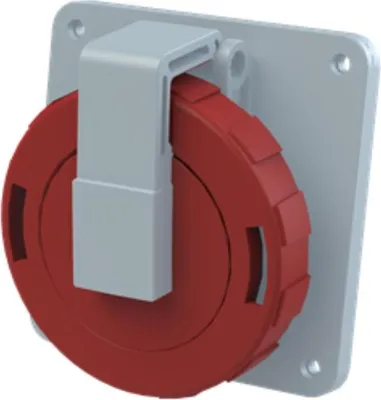 Immagine prodotto di Amphenol Presa da incasso CEE da 16 ampere a 5 poli (3P+N+PE), codifica 6h rossa da 200/346 V a 240/415 V, frequenza 50 e