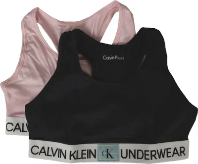 Produktbild von Pack 2 Brassière Bhs Mädchen CK CALVIN KLEIN Artikel G80G800350 2PK BRALETTE, Taglia S - anni 8-10, Cotone 95%,Elasthan 5%