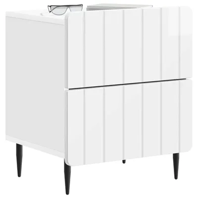 Obrázek produktu pro Noční skříňka Bílá s vysokým leskem 43 x 34,5 x 49,5 cm