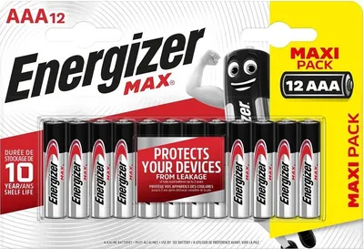 Produktbild von Batterie Alkaline, Micro, AAA, LR03, 1.5V Max, Retail Blister (12-Pack)