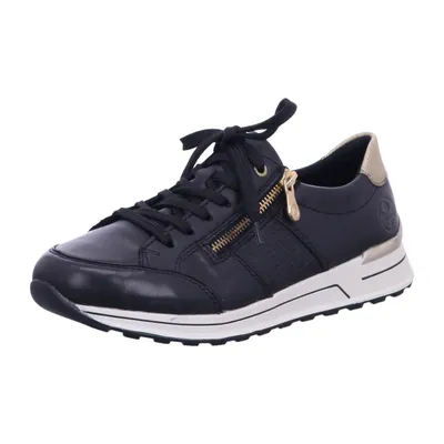 Zdjęcie produktu dla Rieker damskie skórzane buty sportowe czarne