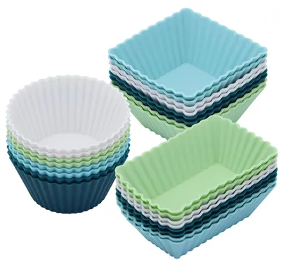 Produktbild von Wiederverwendbare Silikon-Cupcake-Formen, 24 Stück