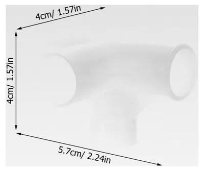Produktbild von 50 Stück Kunststoff T-Stücke 16mm für Möbelverbindungen und Kleiderstangen