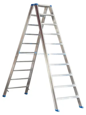 Produktbild von Alu-Stufen Stehleiter Mod. SL - Stufenanzahl: 10, Länge: 2,35 m