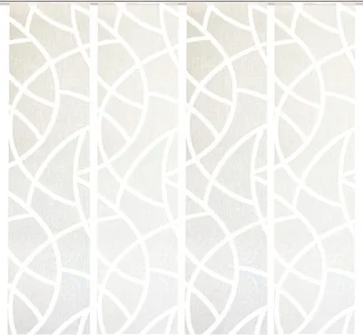 Produktbild von Schiebegardine Cassé grau weiß 4er-Set 60x245 cm