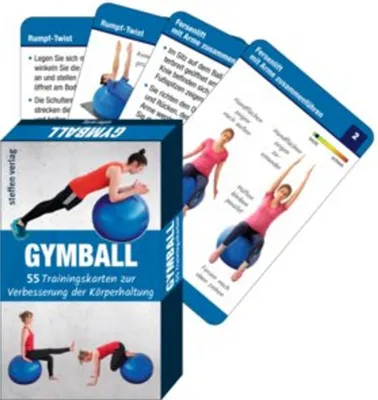Produktbild von Gymball Trainingskarten: 55 bebilderte Übungen für ein vielseitiges Gymball Workout