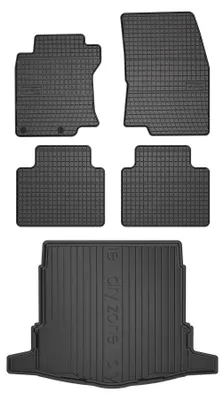Obrázok produktu pre Gumové autokoberce SolidPRO + vaňa kufra DryZone pre: Nissan X-Trail III T32 2013-2017 SUV 5 ks