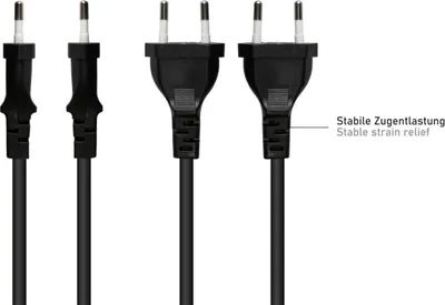 Obrázek produktu pro Kabelmeister SK0385-S015, 1,5 m, IEC Type C (3.8 mm, 1.1 mm), Surface Connect, 250 V, 2.5 A
