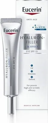 Zdjęcie produktu dla Przeciwstarzeniowy krem pod oczy SPF 15 Hyaluron-Filler 3x EFFECT 15 ml