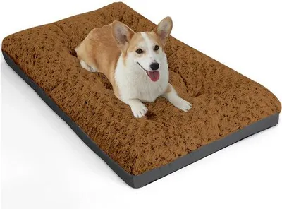 Productafbeelding van Hondenbed voor grote honden, waterdicht, antislip, ademend, hondenmat, hondenligbed, bruin, 76x48 cm