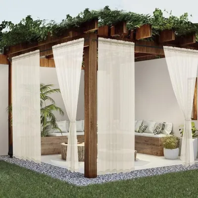 Image de Omgoods - Rideaux d'extérieur imperméables pour patio, lot de 2