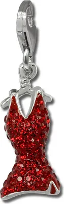 Image de SilberDream Femme Charm robe zircon rouge Pendentif à breloques 925 argent D2GSC520R
