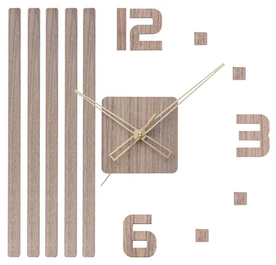 Produktbild von PRIM Wanduhr Completely Silent Holz Dunkelbraun 450 x 400 mm