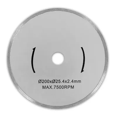 Image de Disque à tronçonner EBERTH : disque diamanté pour la pierre, le béton, le carrelage et le grès cérame, disque diamanté de 200 mm de diamètre, alésage de 25,4 mm
