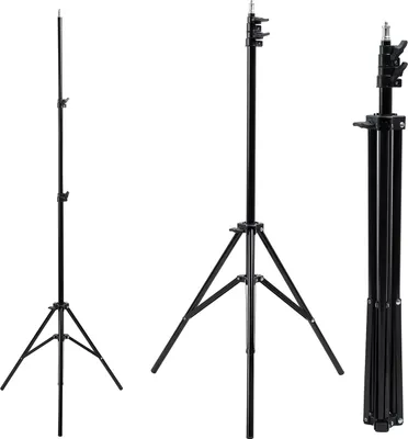 Immagine prodotto di Stativo per luce anulare da 12" Altezza regolabile 62-190 cm Stativo per illuminazione Stativo per lampade Capacità di carico 3 kg Stativo per luci