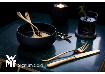 Produktbild von WMF Signum Kuchengabeln Gold 6er Set 16 cm