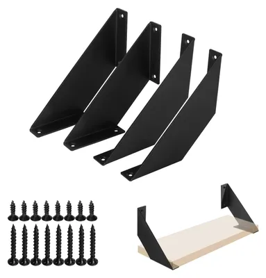 Imagen del producto de Solidchoice - Juego de 4 soportes metálicos s para estantes, de 10 cm