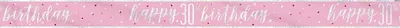 Produktbild von Folienbanner Zahl 30 rosa & silber ca. 274 cm