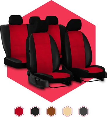 Immagine prodotto di Coprisedili per auto Coprisedili universali per auto in  rosso Auto Set di 3