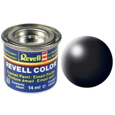 Image de Peinture émail Revell # 302 - Noir, mat soyeux