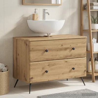Obrázok produktu pre Maison Exclusive – Skrinka pod umývadlo BREDA, Imitácia dreva Artisan, 82 x 41 x 59 cm