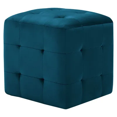 Immagine prodotto di Pouf 2 pz Blu 30x30x30 cm in Velluto