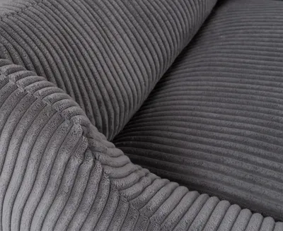 Produktbild von Knuffelwuff Hundebett aus Cord mit Handwebcharakter Olivia XXL 120 x 85cm Grau