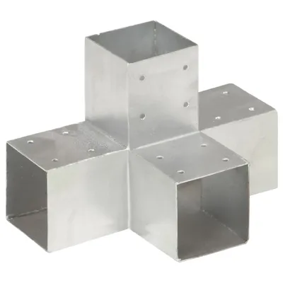 Image de Vidaxl Pale Connection X-Form 91x91 mm galvanisé Metall