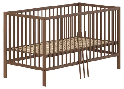 Produktbild von Gitterbett Keira zum Juniorbett umbaubar Buche massiv nussbaum
